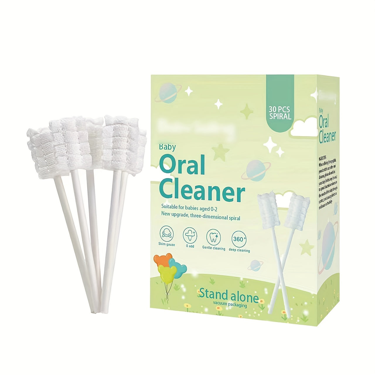 30pcs Baby Oral Cleaners, Newborn Baby Soft Bristles Toothbrush