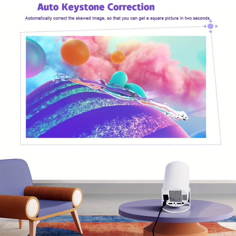 Mini Projector, HY300 Auto Keystone Correction Portable Projector