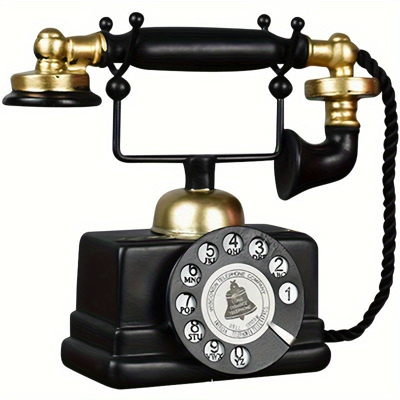 Old Retro Telephone Ornaments Cafe Bar Store Window Decorations Home Desktop Resin Crafts