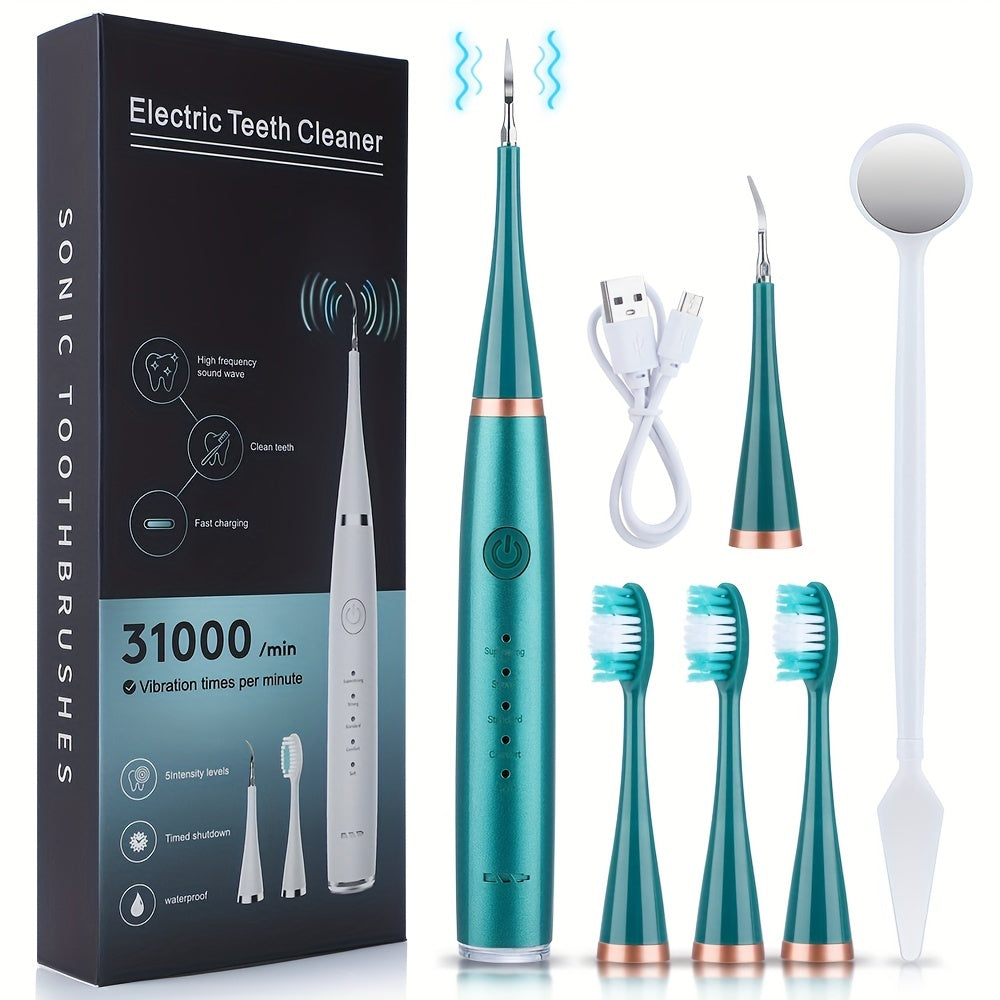 Rechargeable 3-in-1 Electric Toothbrush Set: Electric Tooth Cleaner To Brighten Your Smile At Home And On The Go!