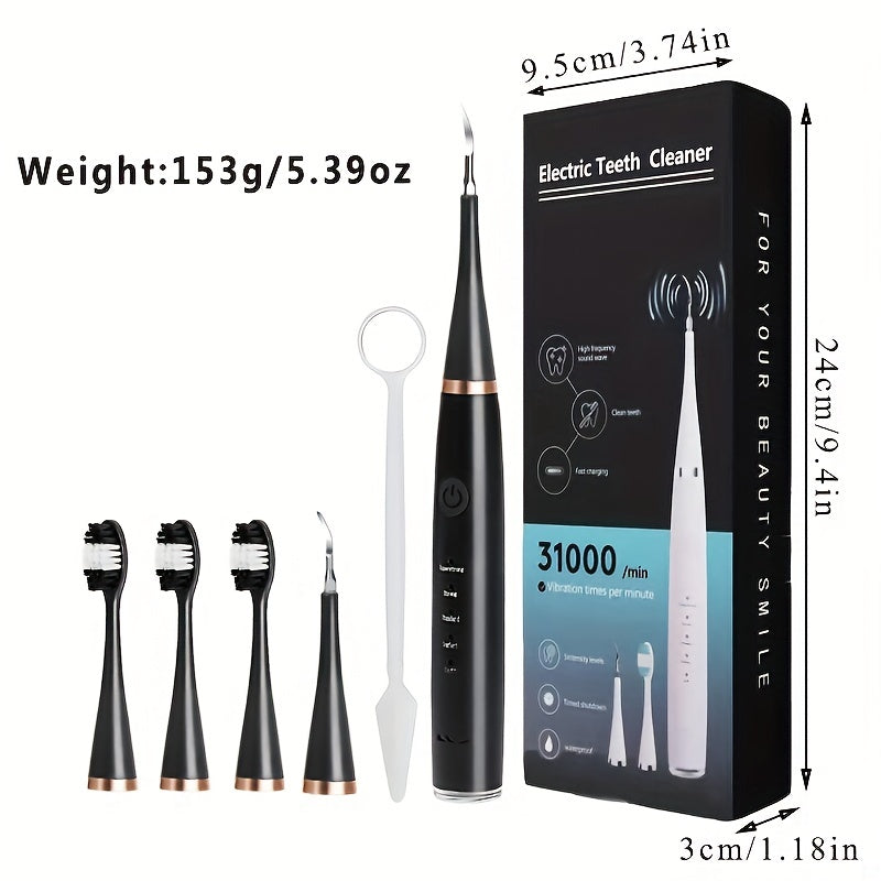 Rechargeable 3-in-1 Electric Toothbrush Set: Electric Tooth Cleaner To Brighten Your Smile At Home And On The Go!