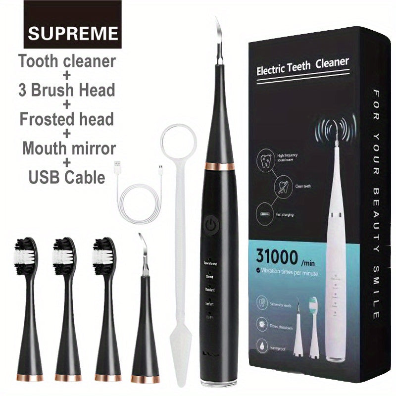 Rechargeable 3-in-1 Electric Toothbrush Set: Electric Tooth Cleaner To Brighten Your Smile At Home And On The Go!