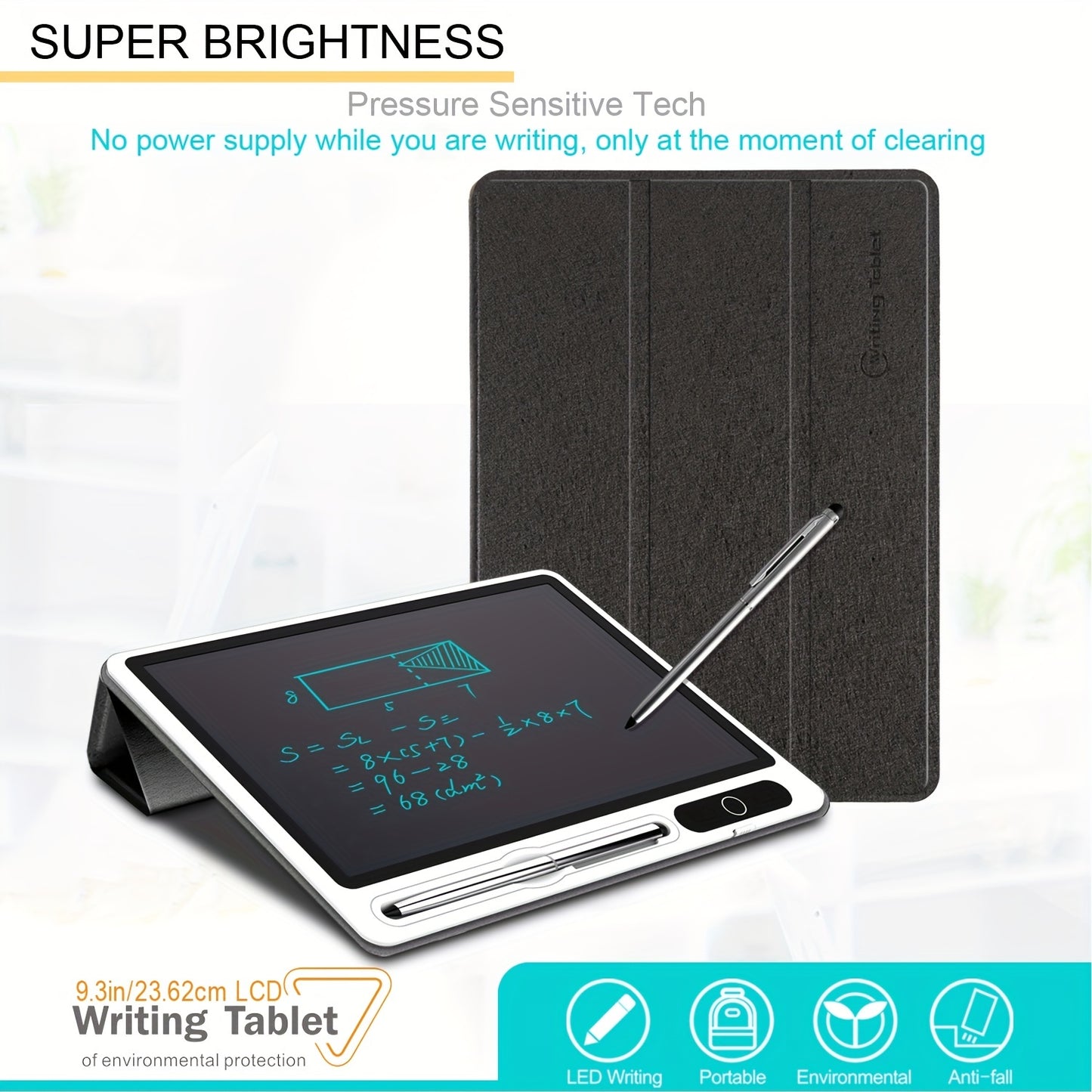 InnoreBorat LCD Notebook - Unleash Your Creativity with Digital Drawing Pad & Faux Leather Case!