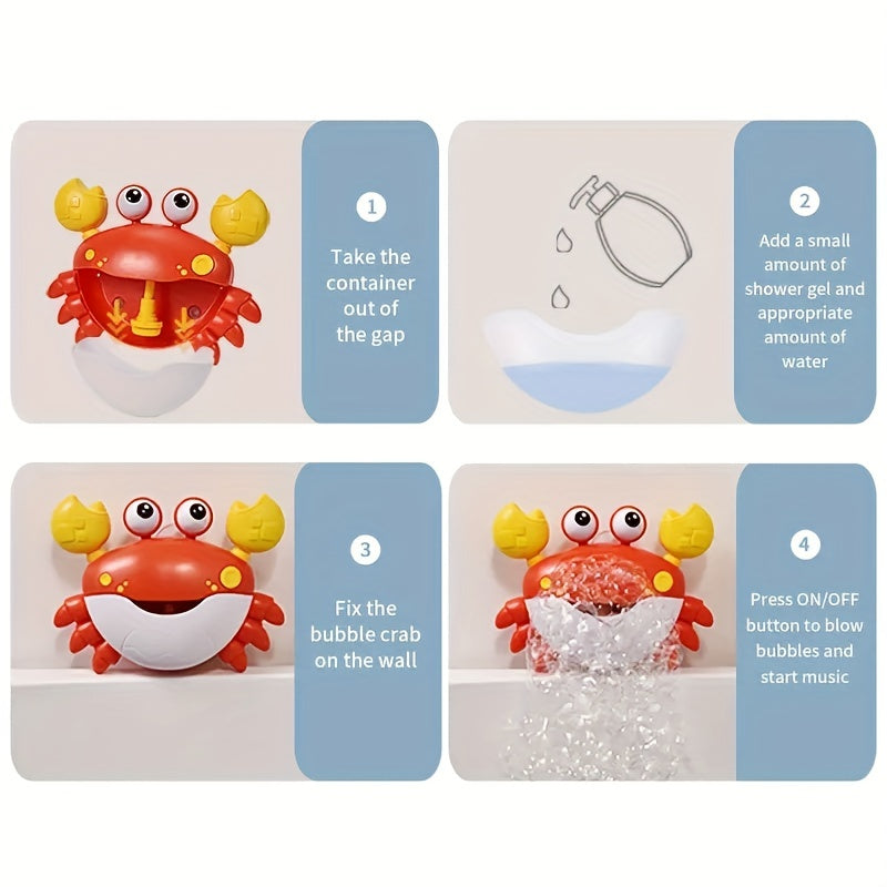 Crab Bubble Bath Maker For The Bathtub Blows Bubbles And Plays Songs