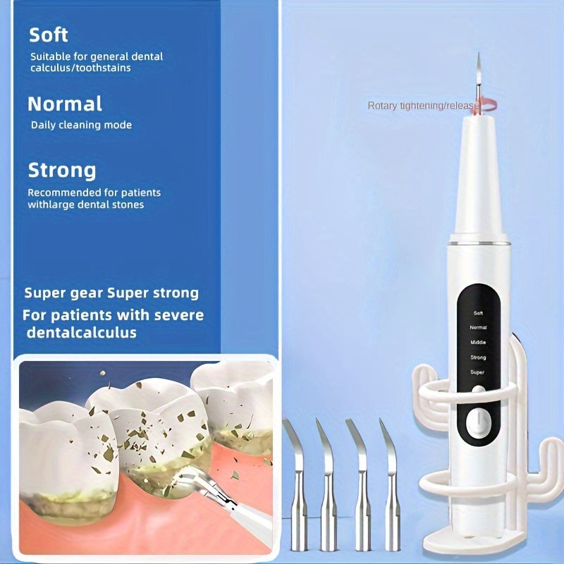 Automatic Tartar Removal With LED Light, 5 Modes Teeth Cleaning, Rechargeable Teeth Cleaning Kit