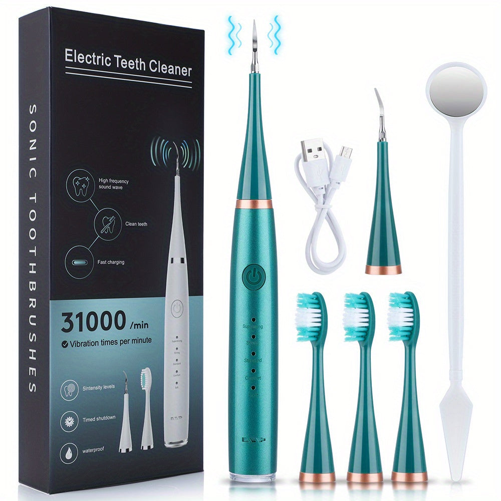 Rechargeable 3-in-1 Electric Toothbrush Set: Electric Tooth Cleaner To Brighten Your Smile At Home And On The Go!