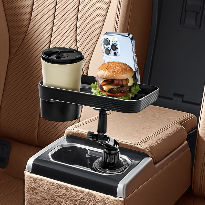 1pc Car Dinner Plate, Coffee Table Food Storage Rack, Water Cup Position Small Tray, Car Travel Organization And Storage Mobile Phone Holder, Car Accessories