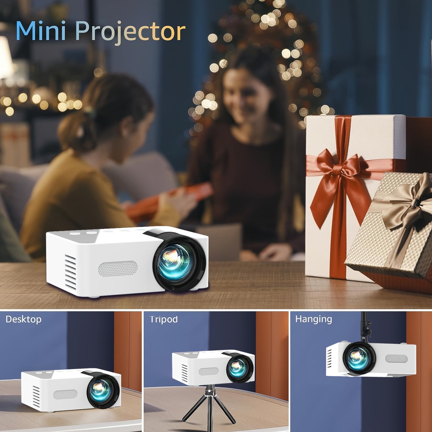 HD Mini Projector Portable LED WIF Wireless Projector For Smartphones For IPhone Android