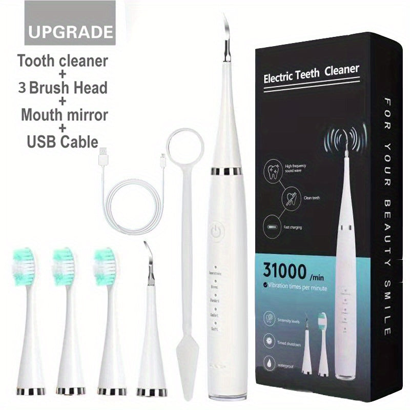 Rechargeable 3-in-1 Electric Toothbrush Set: Electric Tooth Cleaner To Brighten Your Smile At Home And On The Go!