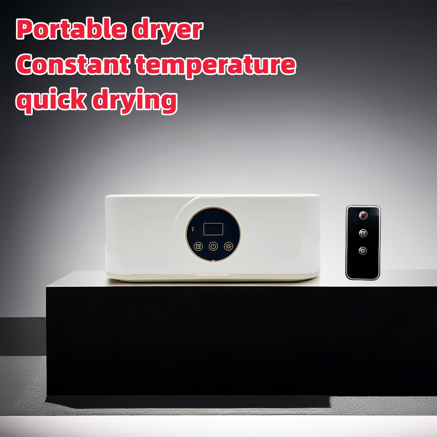 1pc Portable Folding Dryer, Fast Drying Clothes Dry Shoes Warm Clothes, Timing & Remote Control, 2 Heating Mode, PTC Constant Temperature, Power Saving, Compact Storage, UV Blue Sterilization, End Bug Odor, For Family Dorms, Travel