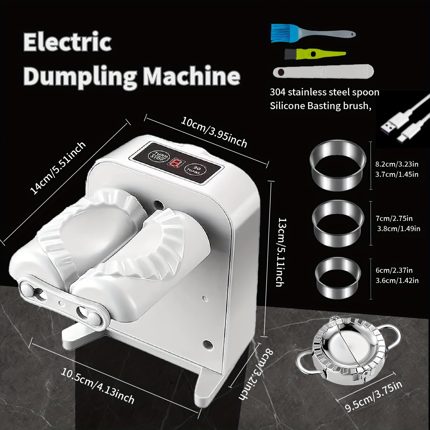 1pc Electric Double Head Dumpling Maker Machine