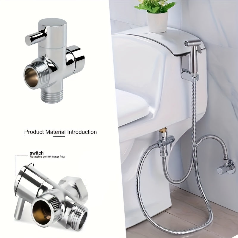 1pc Handheld 304 Stainless Steel Toilet Bidet Faucet Sprayer, Toilet Body Wash Handheld Shower, Bidet Sprayers, High Pressure Flush Water Spray Faucet, Home Essential