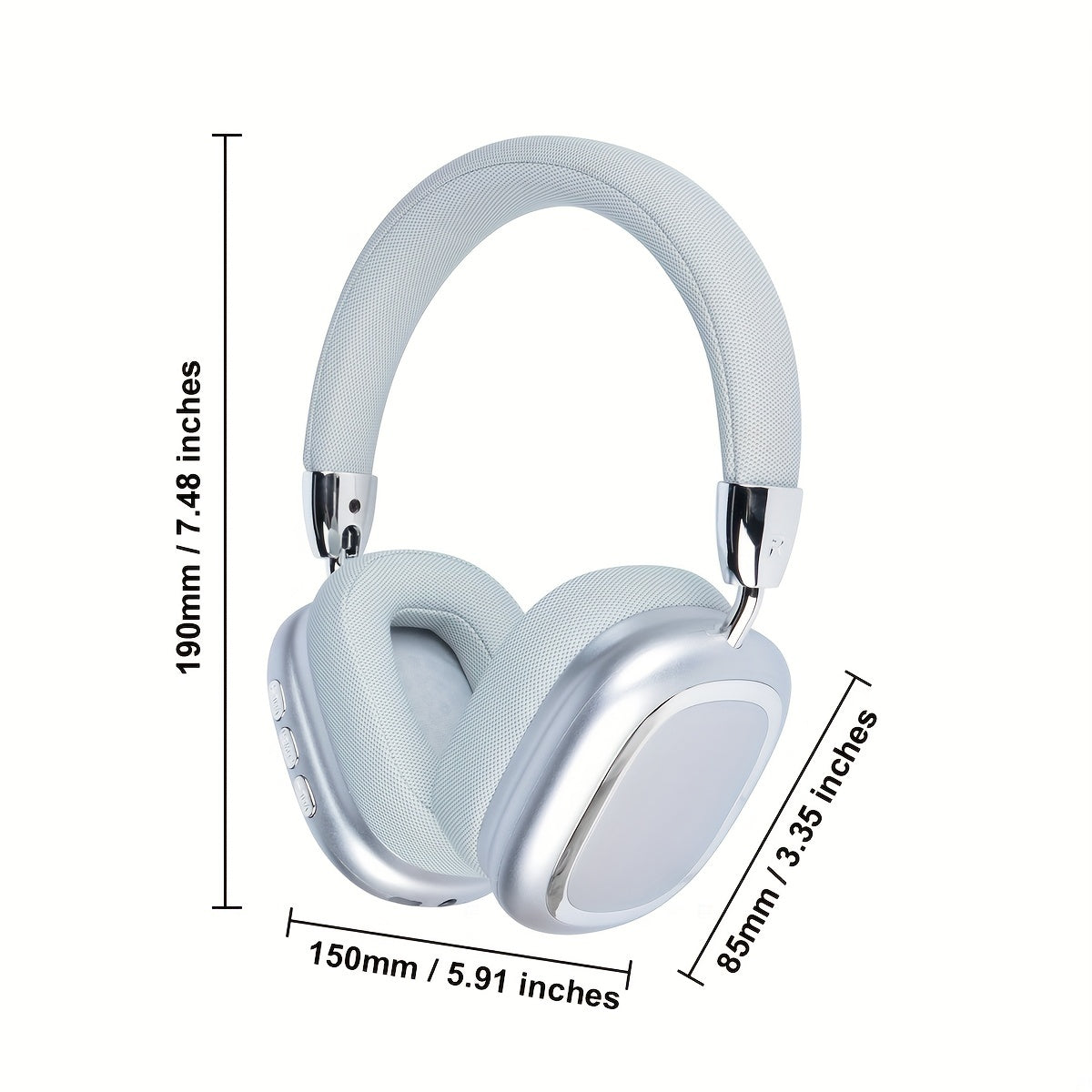 Ear-mounted Wireless Headset Folding Soundproof Metal Texture Headphone