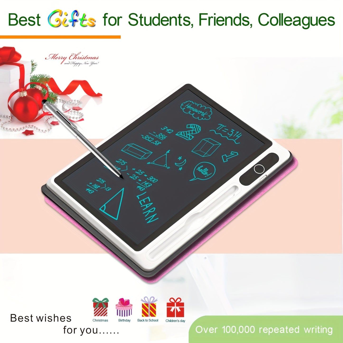 InnoreBorat LCD Notebook - Unleash Your Creativity with Digital Drawing Pad & Faux Leather Case!