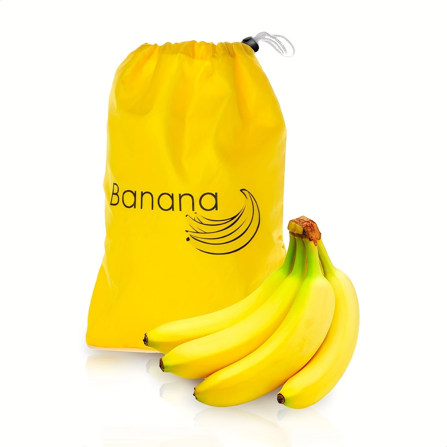 1pc Banana Storage Bag, Reusable Vegetable Fruit Bags, Salad Sack, Refrigerator Storage Bag With Drawstrings, Prevent Ripening, Home Kitchen Supplies