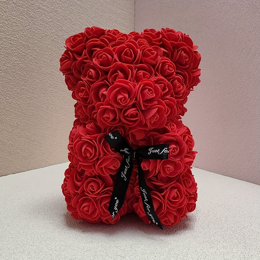 1pc Immortal Rose Bear - Artificial Foam Flowers, Perfect Gift for Valentine's Day, Mother's Day, Anniversary, Wedding, Birthday, and Christmas