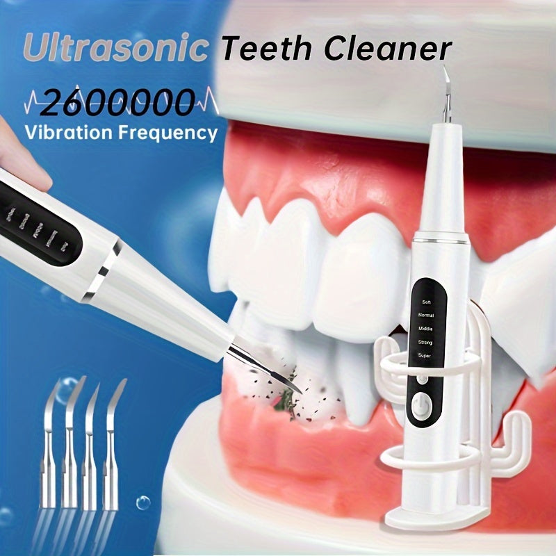 Automatic Tartar Removal With LED Light, 5 Modes Teeth Cleaning, Rechargeable Teeth Cleaning Kit