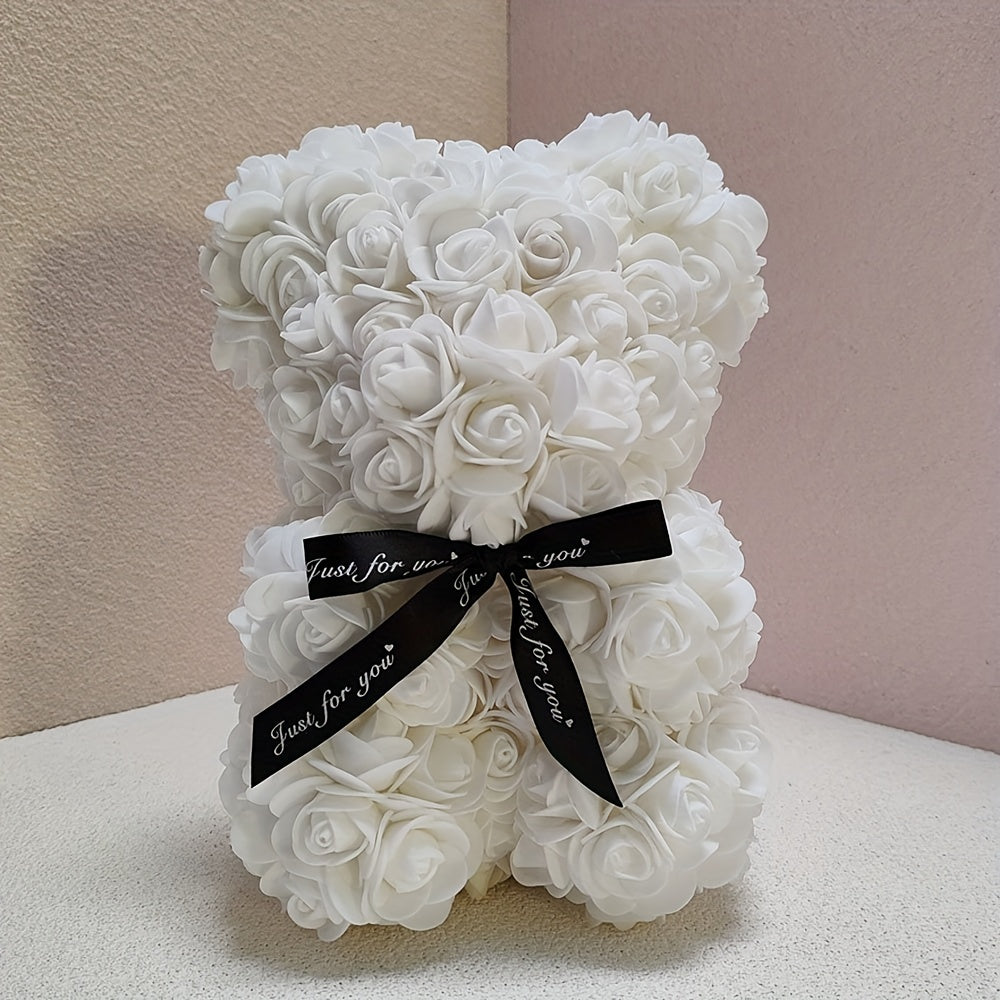 1pc Immortal Rose Bear - Artificial Foam Flowers, Perfect Gift for Valentine's Day, Mother's Day, Anniversary, Wedding, Birthday, and Christmas