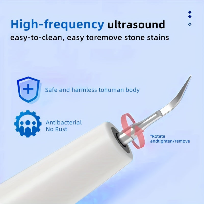 Automatic Tartar Removal With LED Light, 5 Modes Teeth Cleaning, Rechargeable Teeth Cleaning Kit