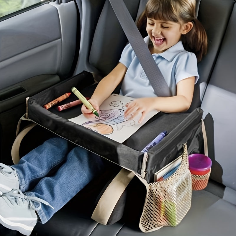 Keep Your Kids Entertained On The Go With This Car Child Safety Seat Storage Table