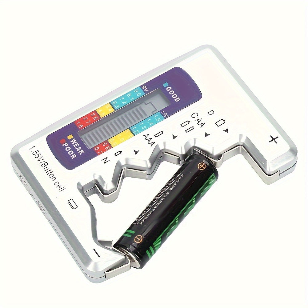 Digital Battery Tester LCD Display AA/AAA/9V/1.5V Button Cell Battery Capacity Check Detector Capacitance Diagnostic Tool