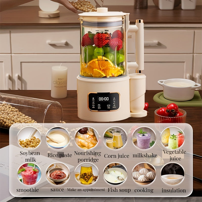 Multi-Functional Blender: Make Smoothies, Heat Household Items & More - Silent Soft Sound & Sound Insulation Cover!