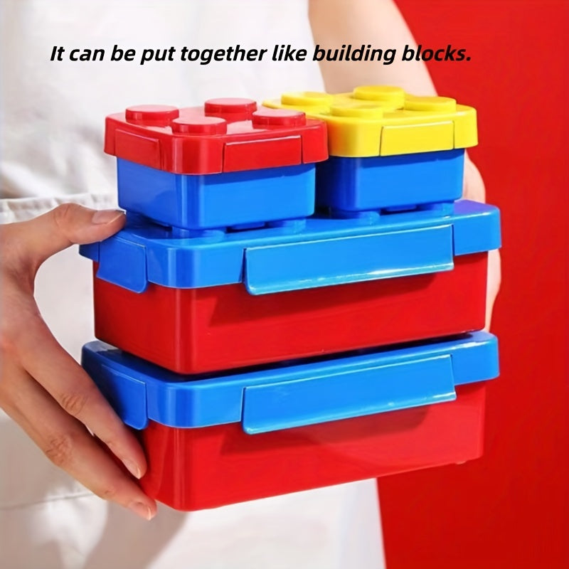 Fun Building Blocks Portable Food Supplement Lunch Box