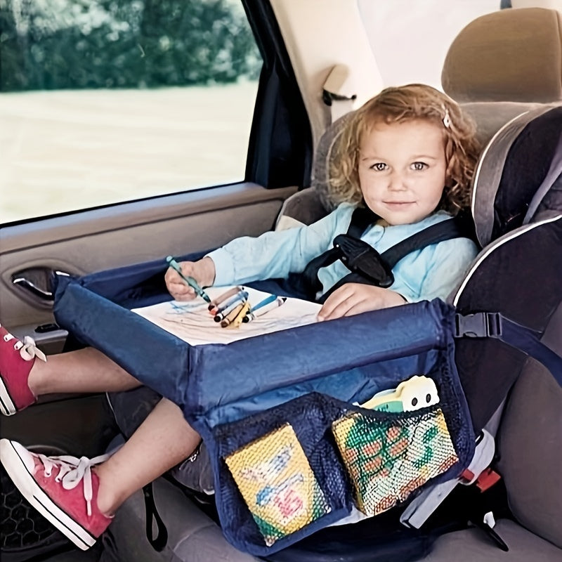 Keep Your Kids Entertained On The Go With This Car Child Safety Seat Storage Table