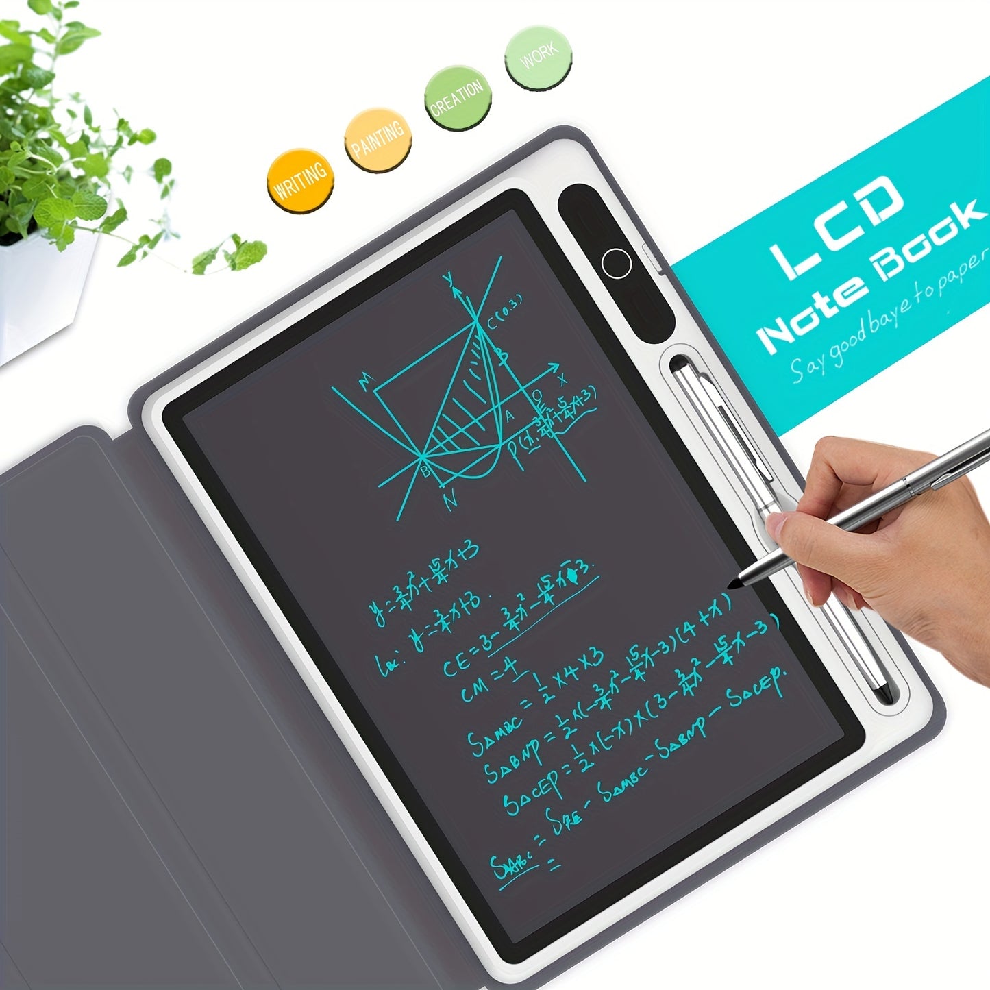 InnoreBorat LCD Notebook - Unleash Your Creativity with Digital Drawing Pad & Faux Leather Case!