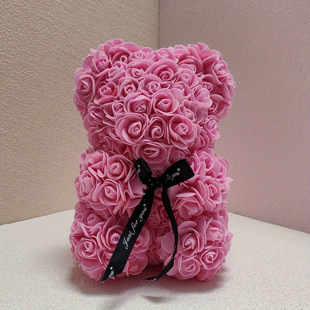 1pc Immortal Rose Bear - Artificial Foam Flowers, Perfect Gift for Valentine's Day, Mother's Day, Anniversary, Wedding, Birthday, and Christmas