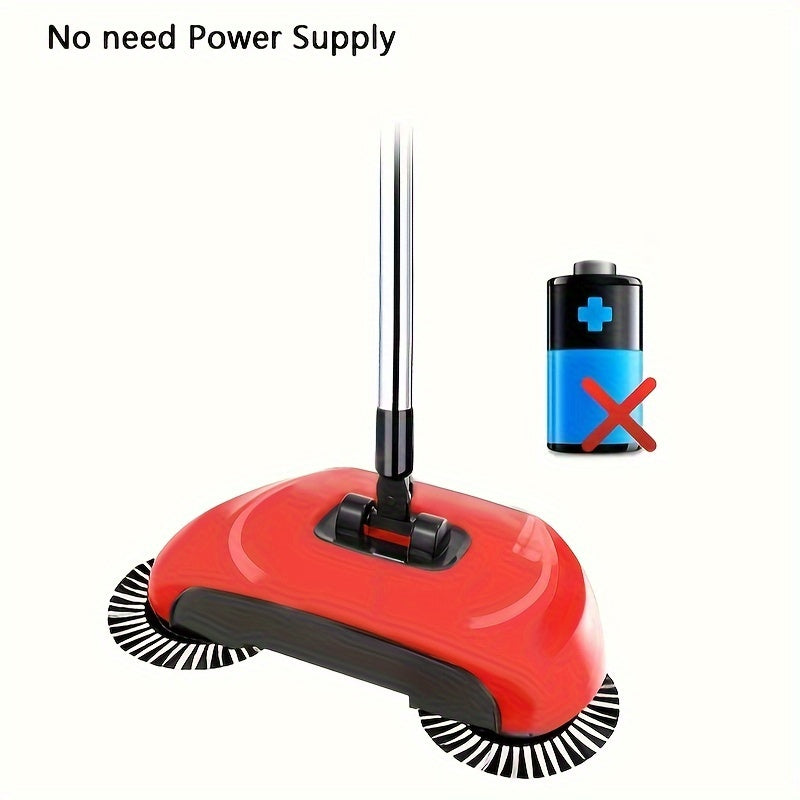 1set, 3 In 1 Multifunctional Hand Push Sweeper, Vacuum Cleaner, Hand Push Sweeping And Moping Machine, To Remove Garbage, Pet Hair