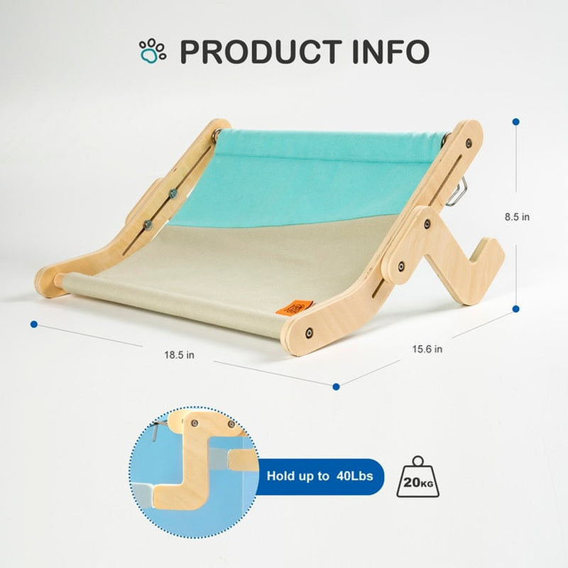 Sturdy Cat Window Perch Wooden Assembly Hanging Bed Cotton Canvas Easy Washable Multi-Ply Plywood Hot Selling Hammock