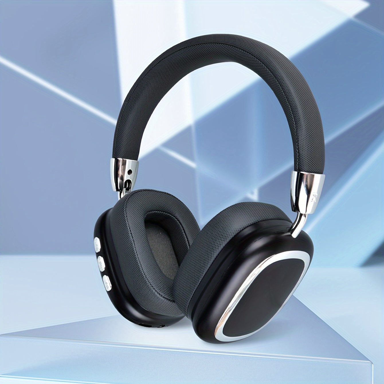 Ear-mounted Wireless Headset Folding Soundproof Metal Texture Headphone