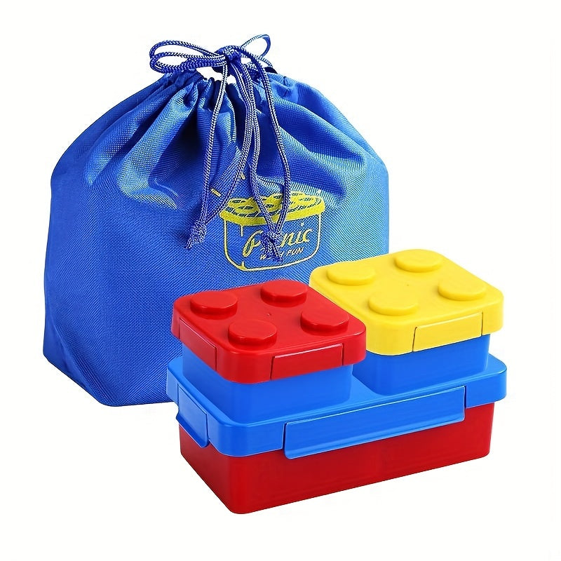 Fun Building Blocks Portable Food Supplement Lunch Box