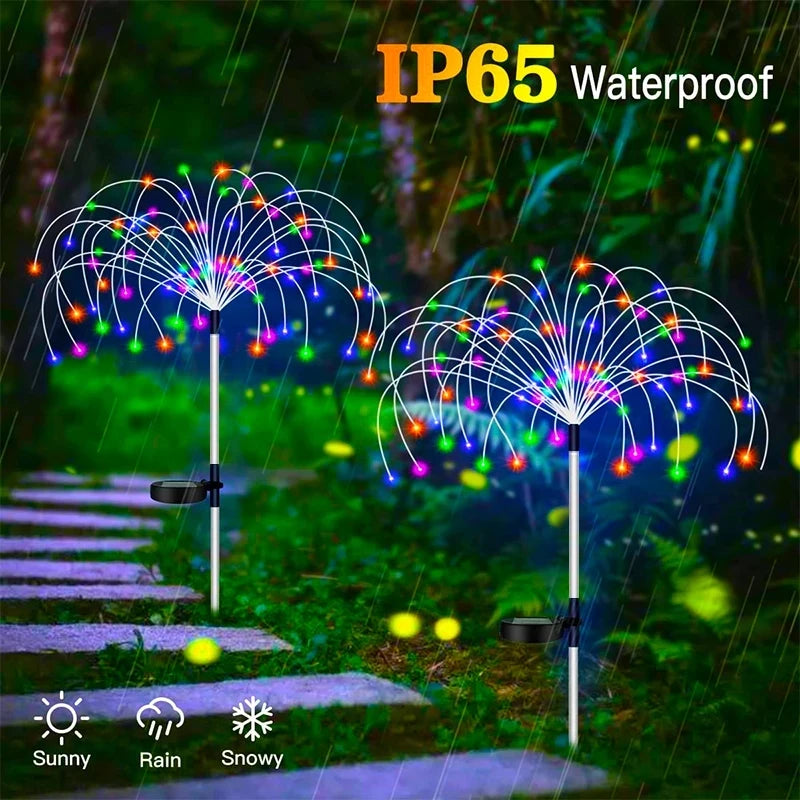 Solar LED Firework Fairy Lights Outdoor Waterproof Garden Decoration Lawn Pathway Solar Outdoor Light Garden Christmas Light