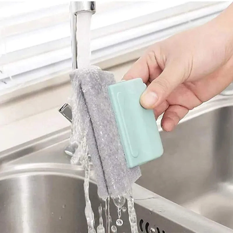 Window Groove Cleaning Cloth Brush Detachable Hand-Held Windows Slot Cleaner Brush Kitchen Floor Keyboard Corners Gap Clean Tool