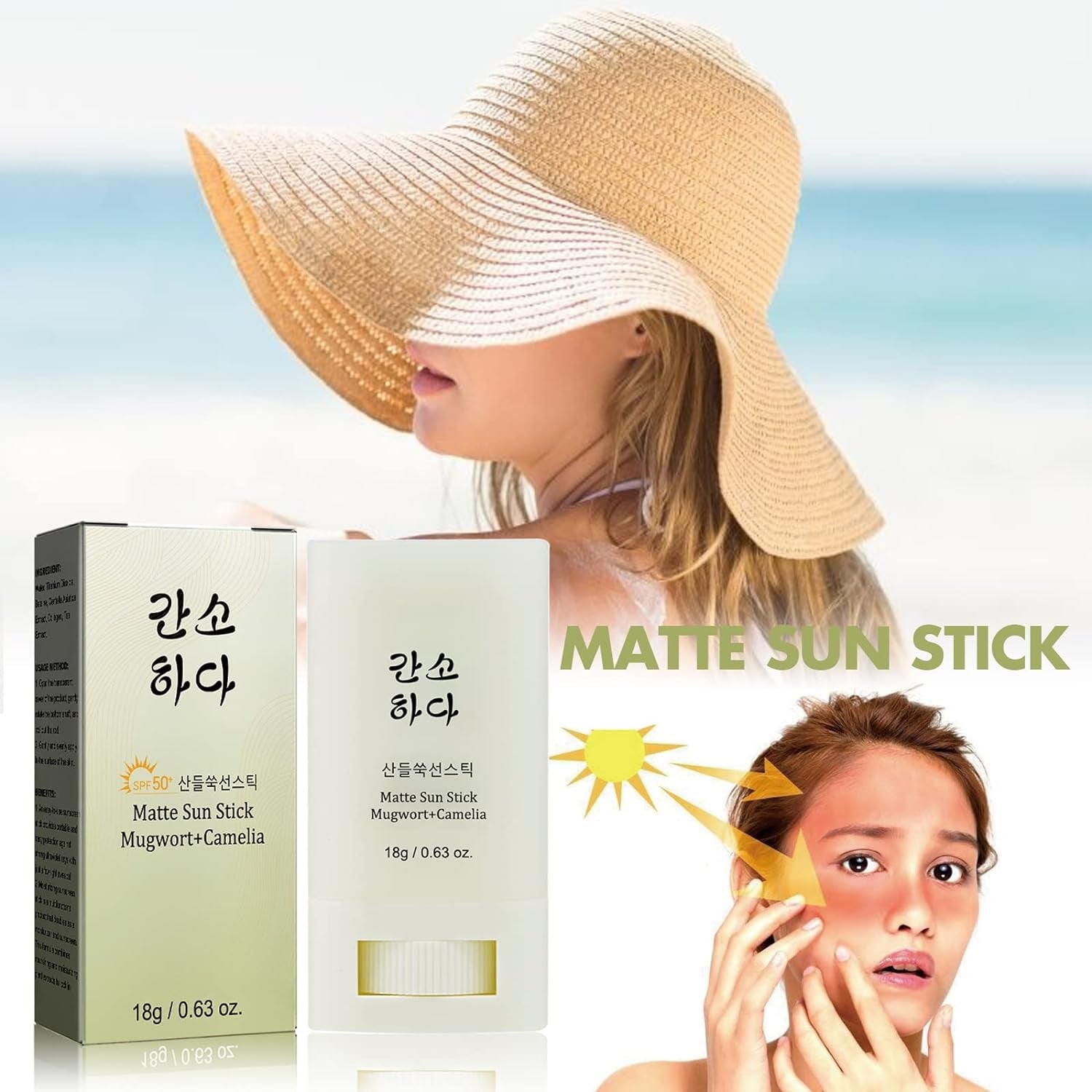 Sunscreen Stick - Matte Fat-Free Sunscreen Stick | Organic SPF50 PA++++ | Travel Friendly for All Skin Types |