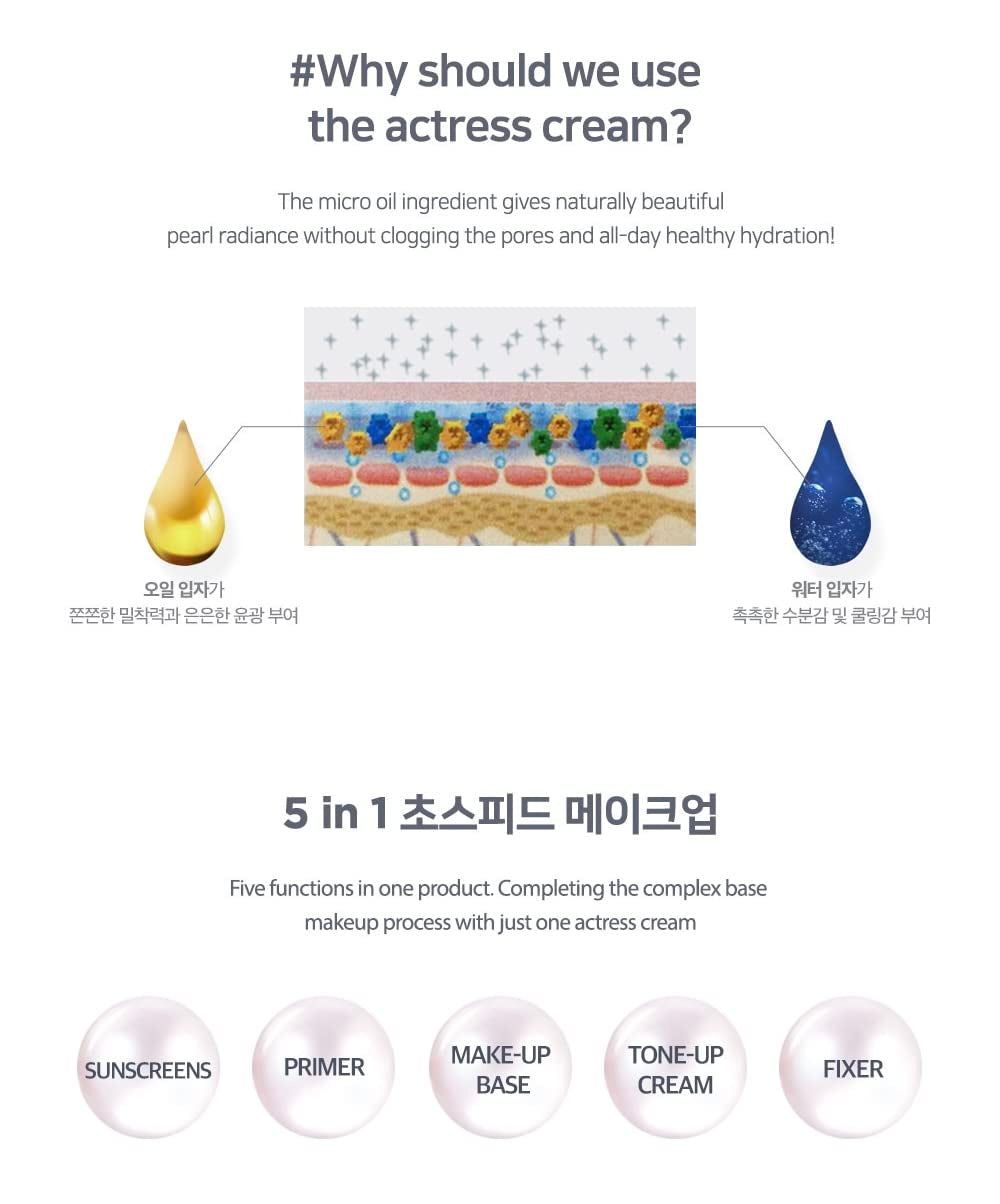 [Klavuu] White Pearlsation Ideal Actress Backstage Cream SPF30 PA++ 30Ml (#01 Original(Rose))