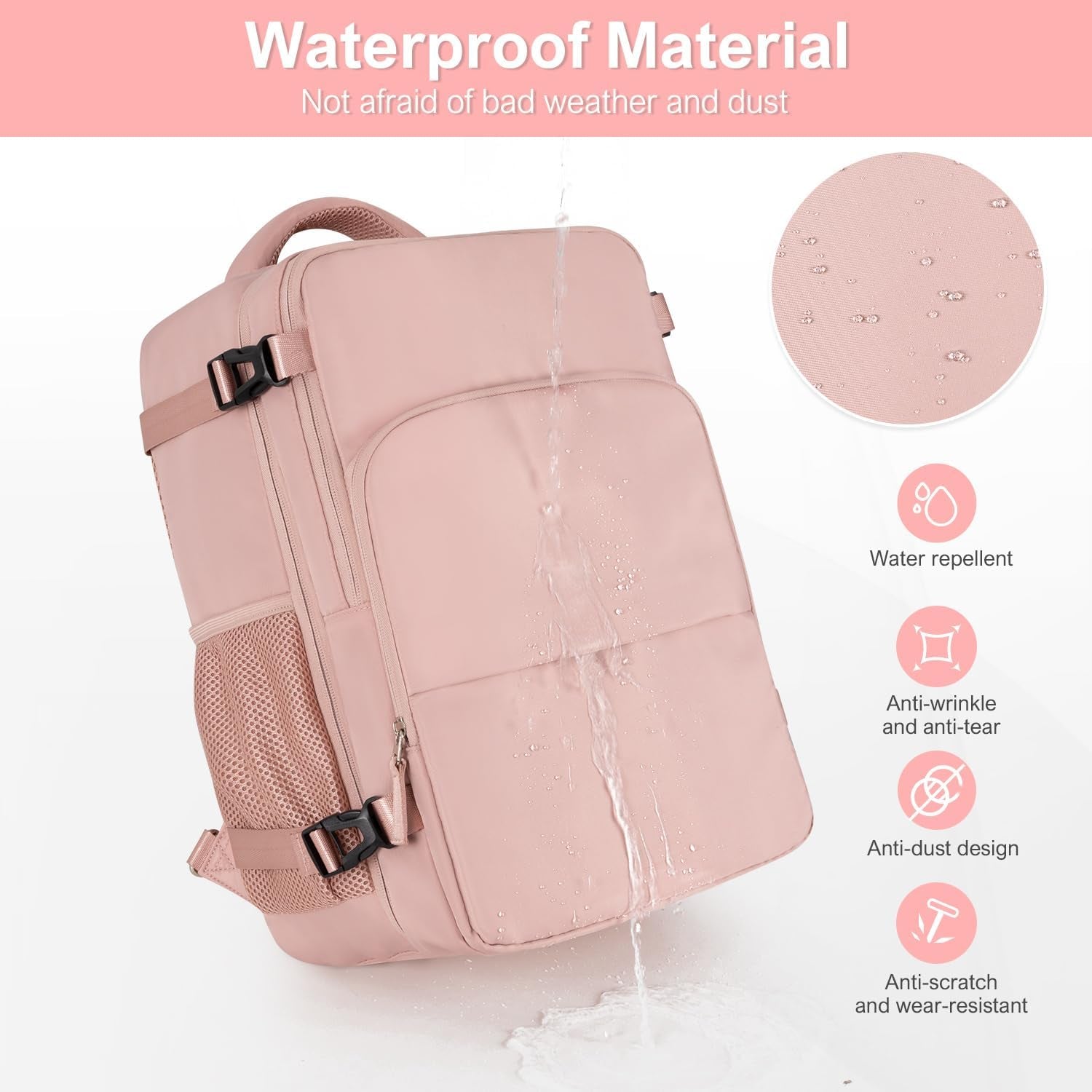 Travel Backpack for Women, Flight Approved Backpack, College Backpack Bag, Casual Daypack, Hiking Backpack, Waterproof Carry on Backpack Business Backpack