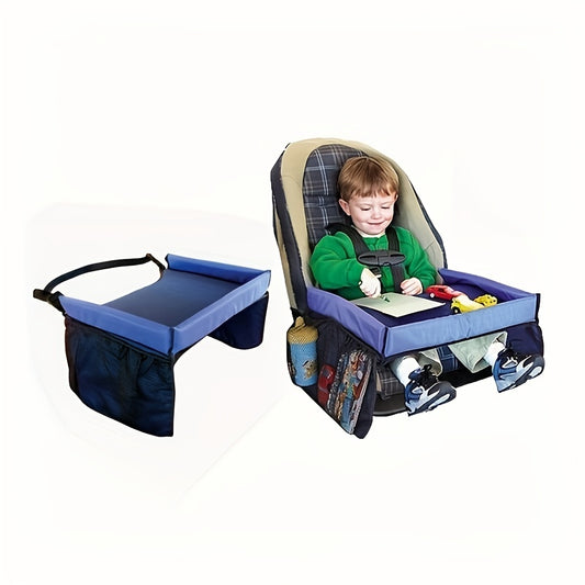 Keep Your Kids Entertained On The Go With This Car Child Safety Seat Storage Table