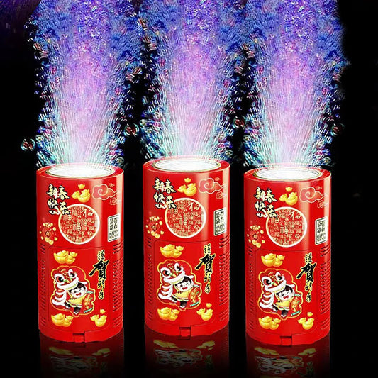 Bubble Machine with Music Light Simulation Fireworks Sound to Celebrate Chinese New Year Portable Automatic Toys Gifts for Kids