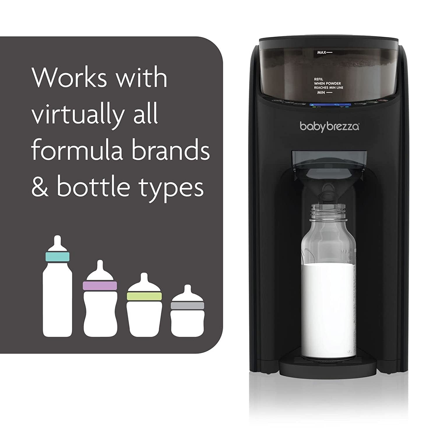 Formula Pro Advanced Wifi Formula Dispenser Machine - Automatically Mix a Warm Formula Bottle Instantly - Easily Make Bottle with Automatic Powder Blending, Black