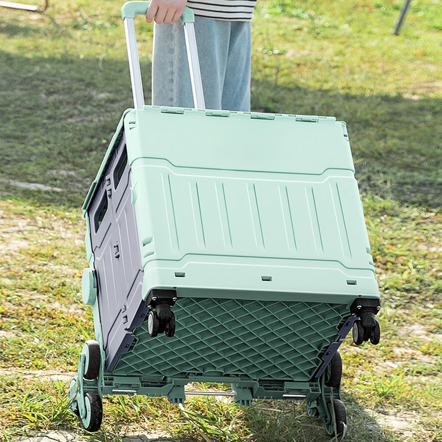 Folding the Folding Shopping Cart Trolley the Outdoor Vehicle Home Uses the Courier and Ports.