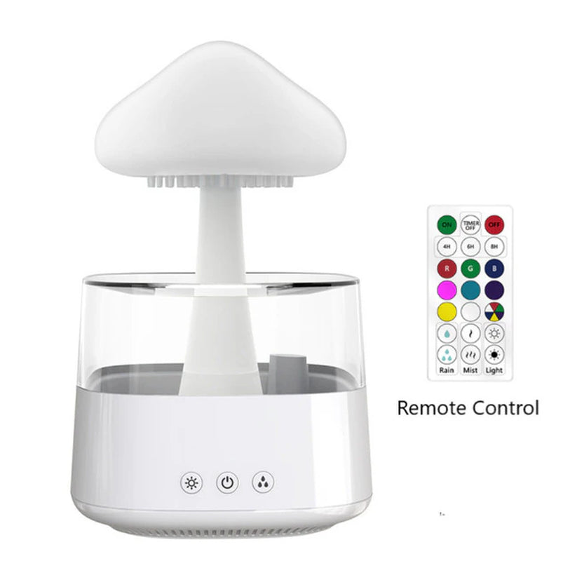 Aromatherapy Essential Oil Diffuser Wood Grain Remote Control Ultrasonic Water Drops Air Humidifier with 7 Color Lights Home