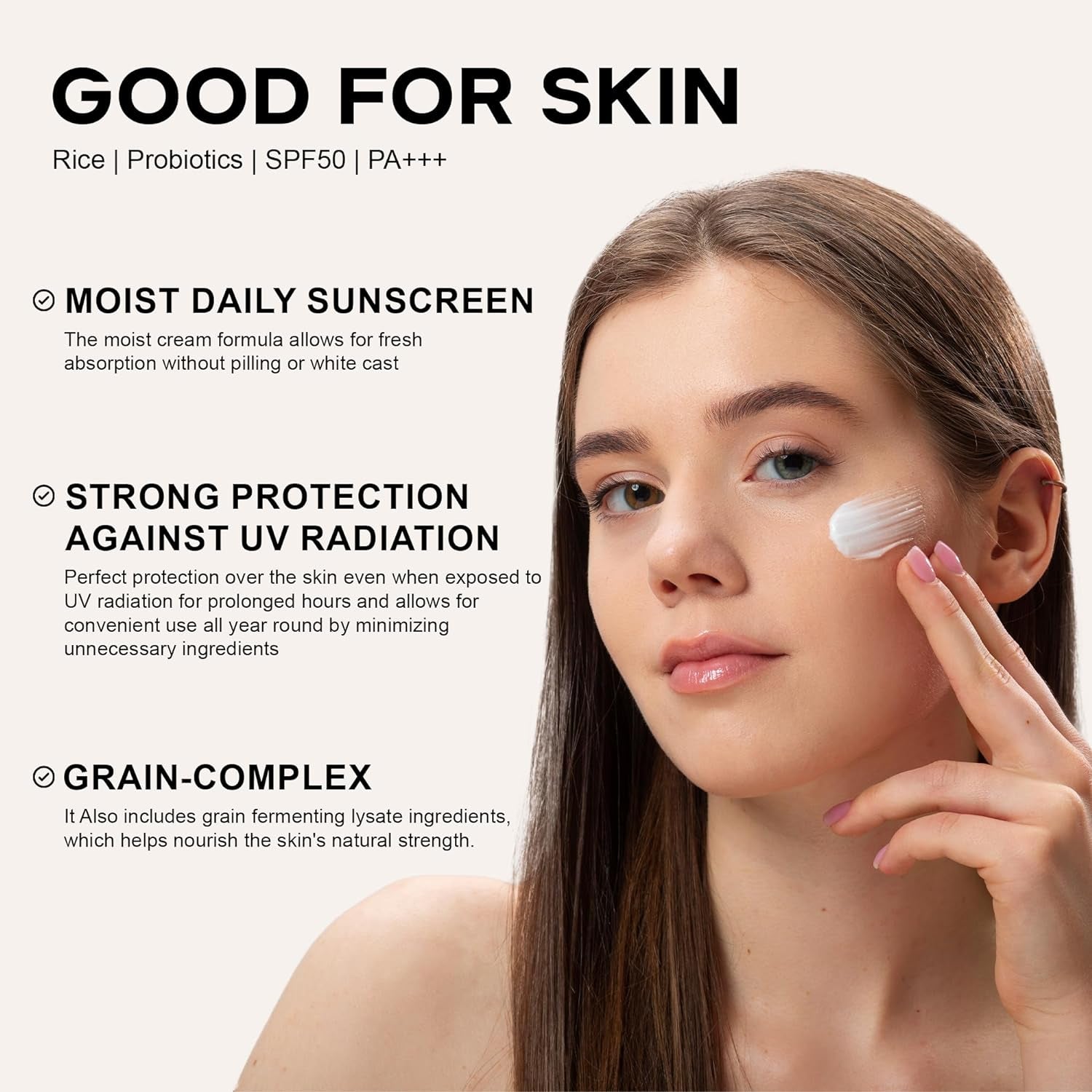 Relief Sun: Rice + Probiotics 50Ml | Facial Sunscreen Korean Spf 50+ Pa++ | Water Resistant and Non-Greasy | Korean Sunscreen for Strong UV Protection | No White Cast