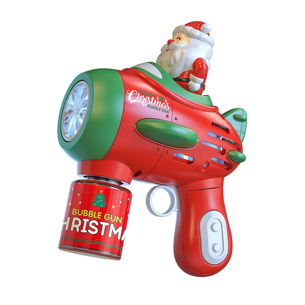 2024 New Santa Electric Automatic Bubble Machine Bubble Gun Party Games Outdoor Children'S Toys Christmas Gifts