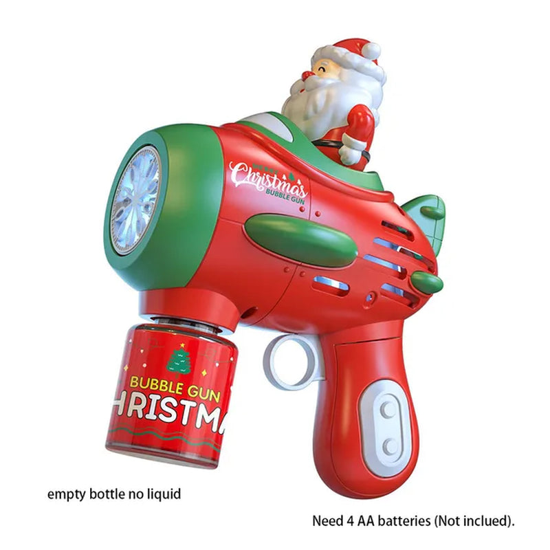 2024 New Santa Electric Automatic Bubble Machine Bubble Gun Party Games Outdoor Children'S Toys Christmas Gifts