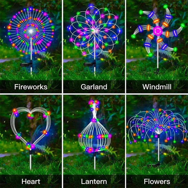 Solar LED Firework Fairy Lights Outdoor Waterproof Garden Decoration Lawn Pathway Solar Outdoor Light Garden Christmas Light